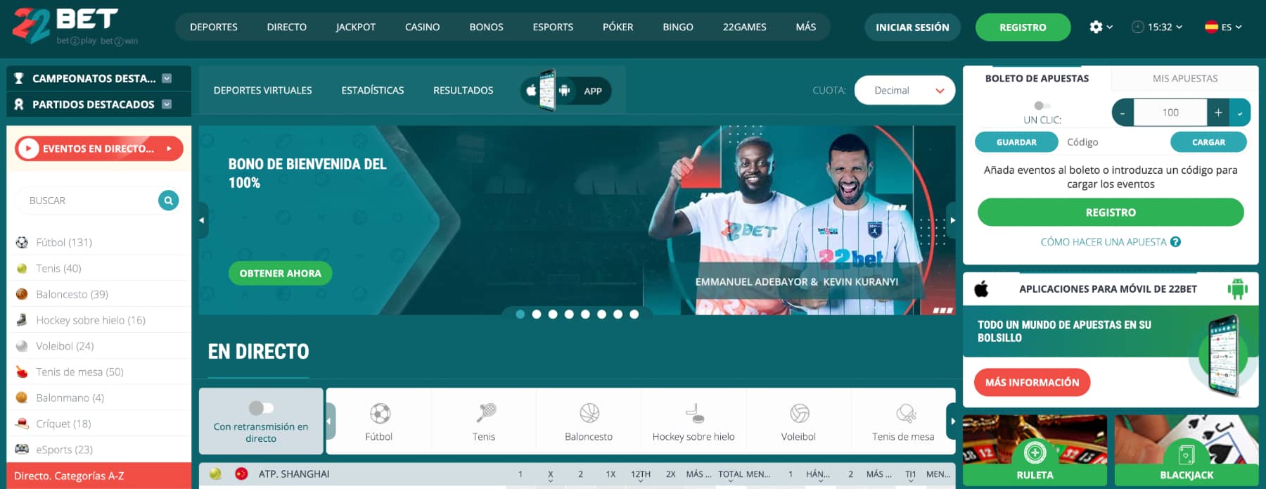 22Bet apuestas