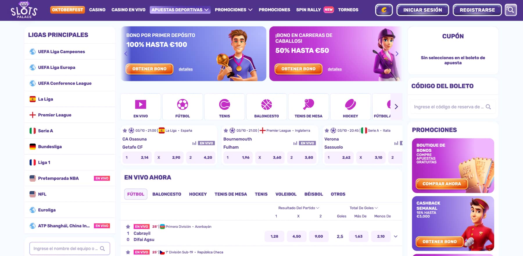 SlotsPalace en apuestas deportivas
